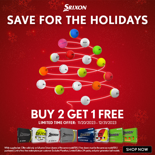 HOLIDAY SAVINGS! Srixon Buy 2, Get 1 FREE Golf Balls - Buy NOW!