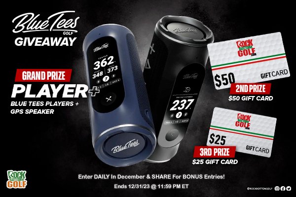 Enter to Win Rock Bottom Golf's Blue Tees Golf Giveaway - Enter Daily + Share To Earn Bonus Entries!