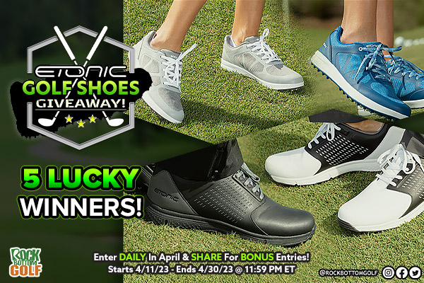 Enter to Win Rock Bottom Golf's Etonic Golf Giveaway - Enter Daily + Share To Earn Bonus Entries!