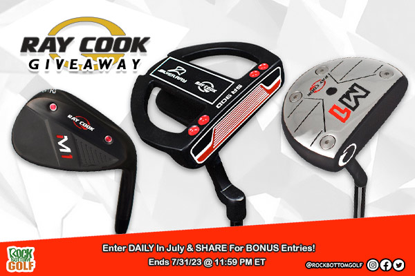 Enter to Win Rock Bottom Golf's Ray Cook Golf Giveaway - Enter Daily + Share To Earn Bonus Entries!