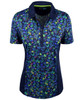 PGA Tour Golf Ladies Floral Print Polo - Image 1