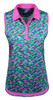 PGA Tour Golf Ladies Camo Print Sleeveless Polo - Image 1