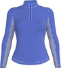 IBKUL Golf Ladies Essential Mini Check LS Zip Mock - Image 5