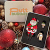 PuttBuddies Golf Santa Divot Tool With Caddy Elf Ball Marker - Image 1