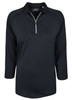 Callaway Golf Ladies 3/4 Sleeve Shadow Stripe Polo - Image 1