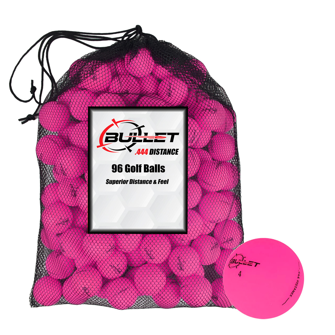 Bullet .444 Distance Matte Colored Golf Balls [96Ball