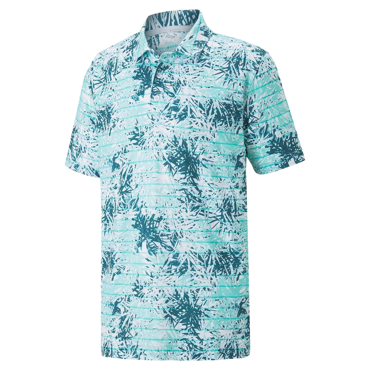 Puma Golf Cloudspun Tropic Leaves Polo | RockBottomGolf.com