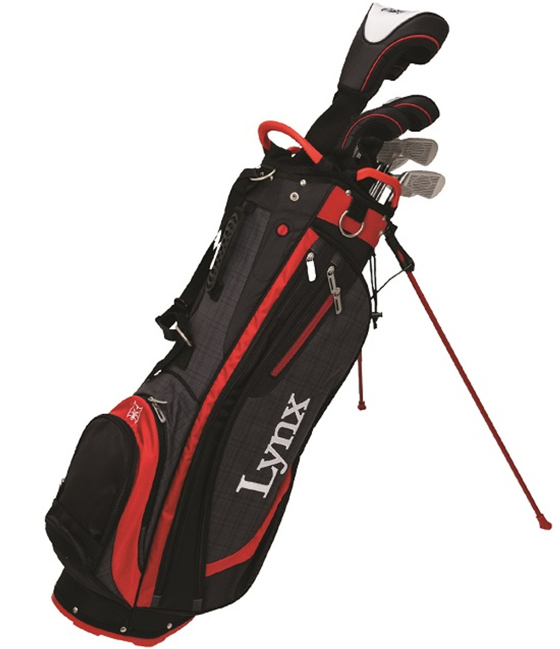 Lynx Black Strap Cart Golf Bag 12-Way w/ 2x Cooler Pockets | eBay