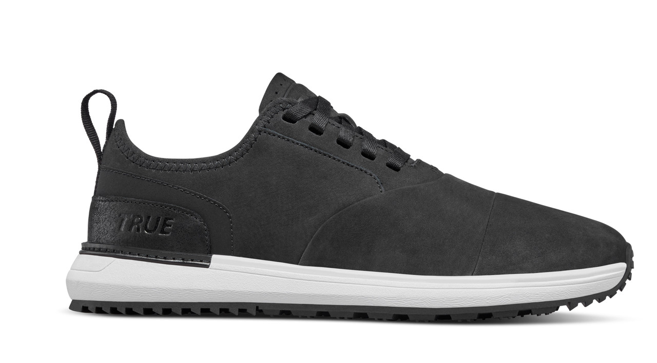 TRUE Linkswear Lux Tour Golf Shoes Mens Size 9 Black White Leather Spikeless TRUE linkswear Golf Shoes for Men with Upper Leather White  main image 2