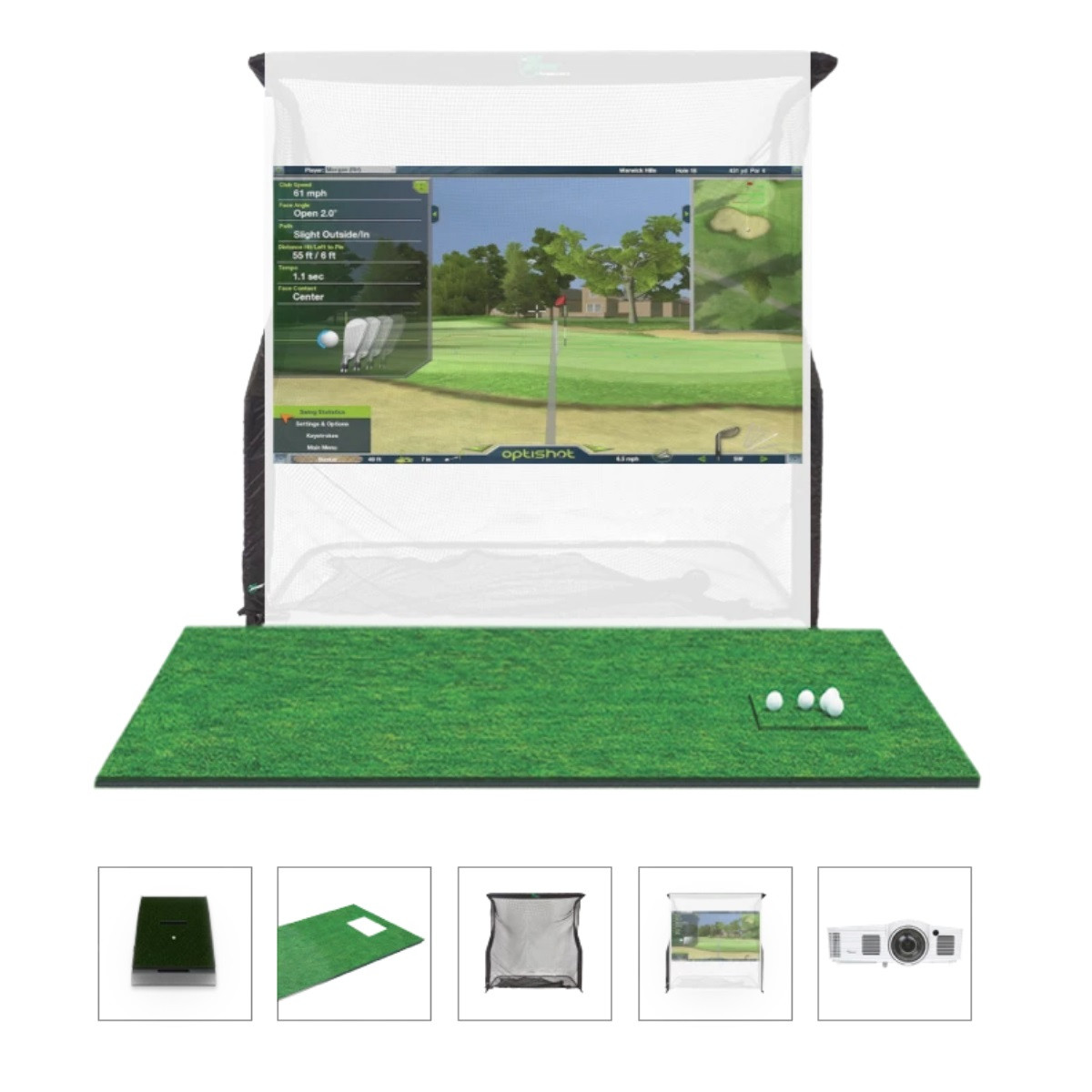 OptiShot Golf In A Box 3 Simulator | RockBottomGolf.com