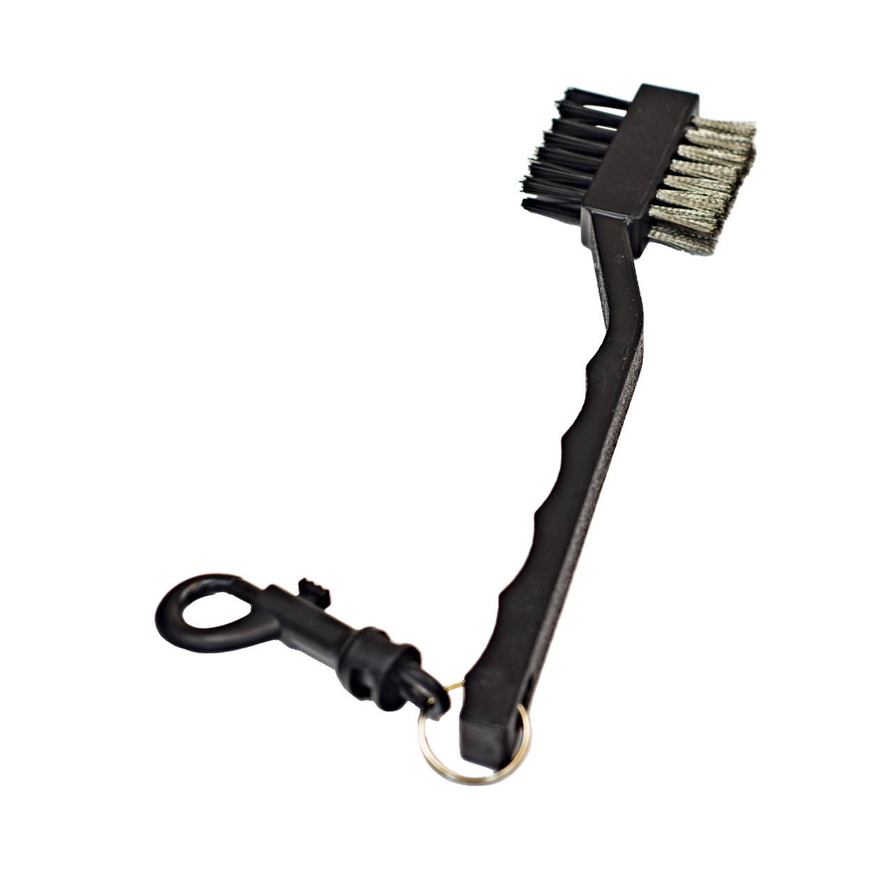 Mega Dual Bristle Golf Club Brush Black