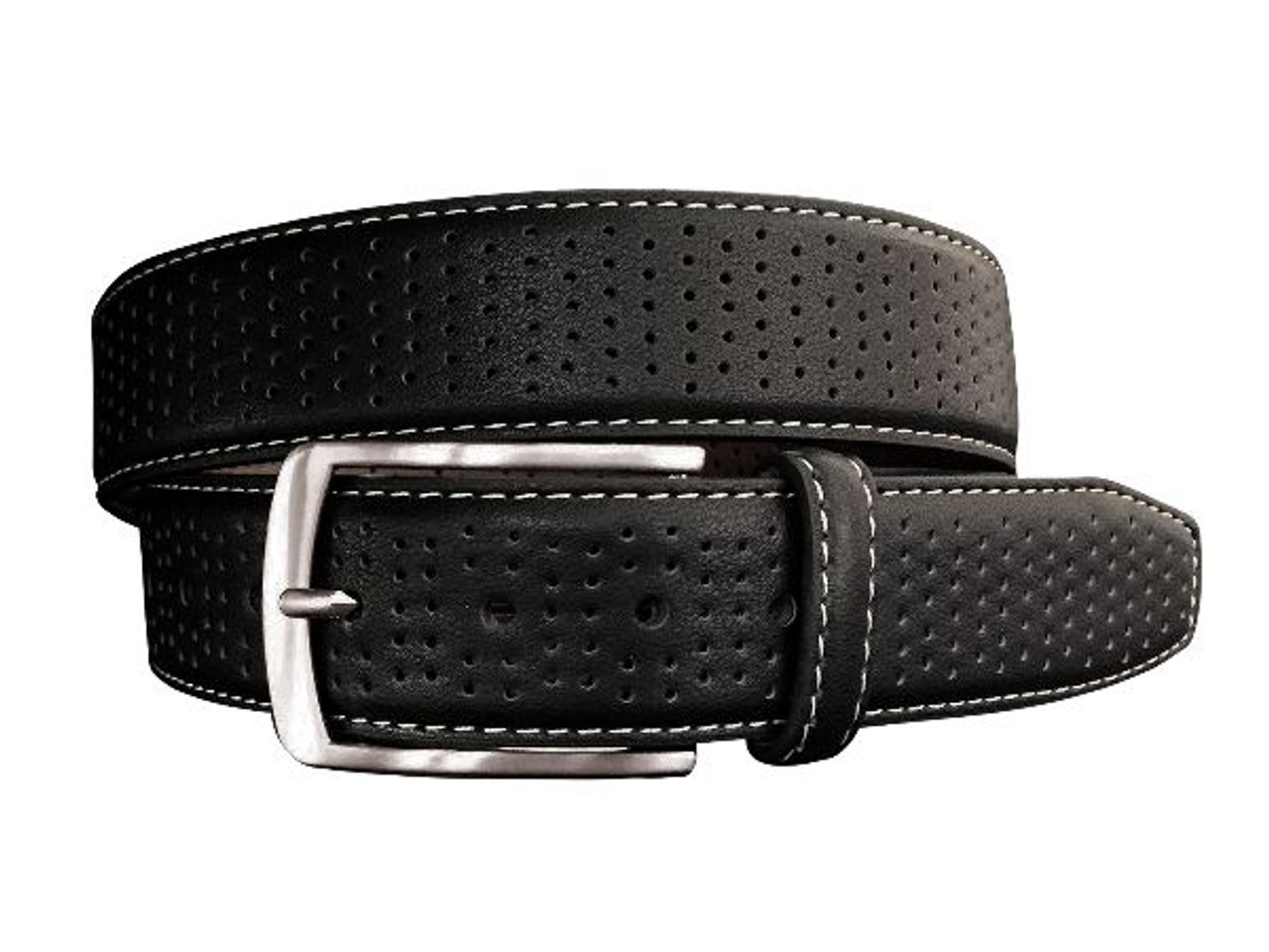 Snake Eyes Golf Perforated Leather Stretch Belt