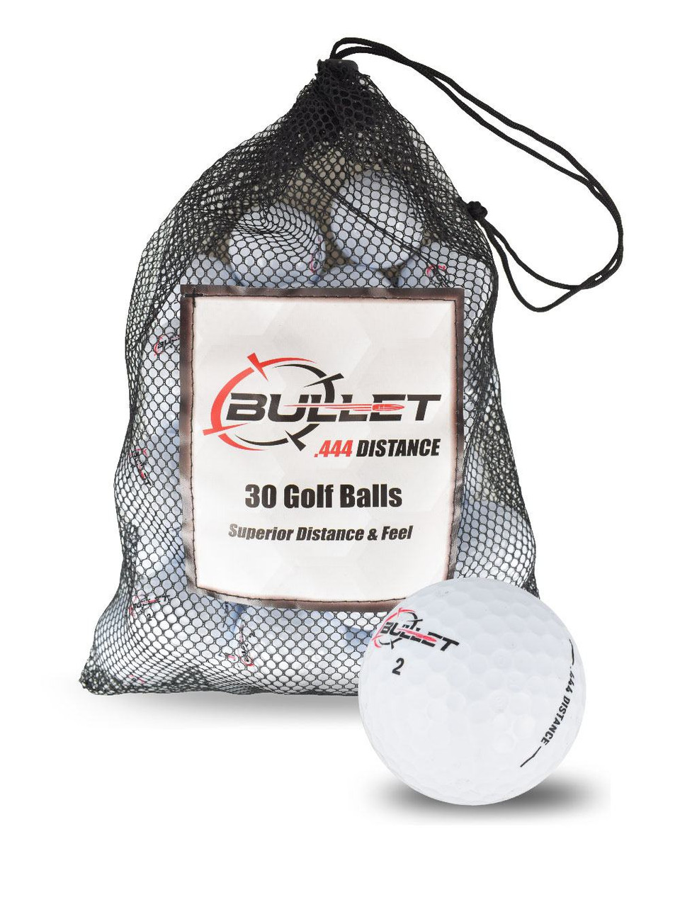 Bullet .444 Distanz Golfbälle – 12 Bälle Im Netz – Für Mehr Weite & Kontrolle