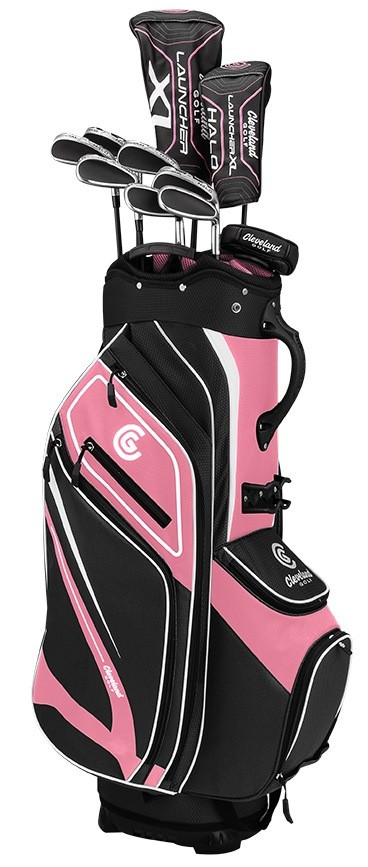 Ladies Cleveland Golf Launcher Halo Complete Set With Cart Bag