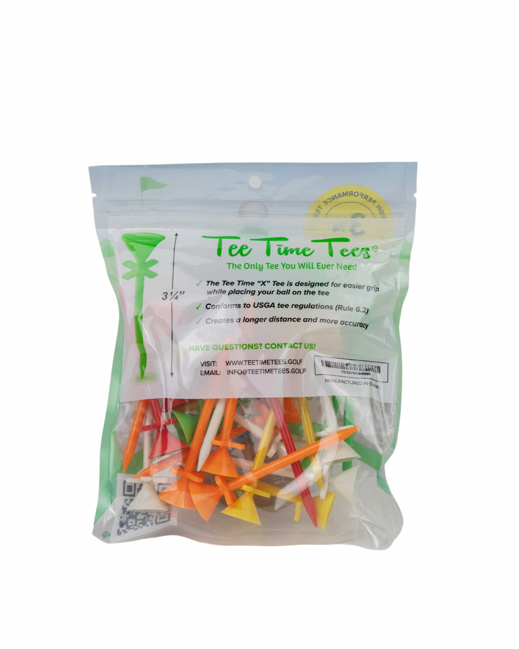 Tee Time Tees Golf X-Tees (Pack of 25) | RockBottomGolf.com