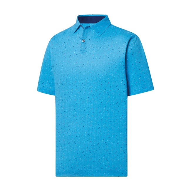 FootJoy Golf Tweed Texture Stretch Pique Self Collar Polo
