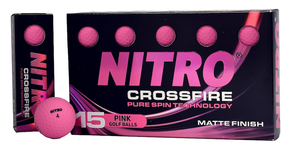 Nitro Crossfire Matte Golf Balls [15-Ball] LOGO ONLY