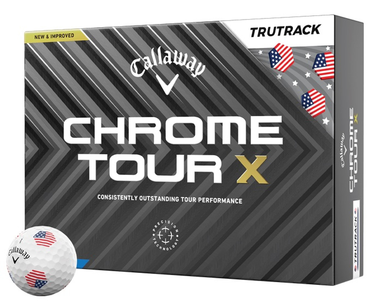 キャロウェイCHROME TOUR X TRUTRACK ゴルフボール7スリーブ Callaway Chrome Tour X TruTrack USA Golf Balls