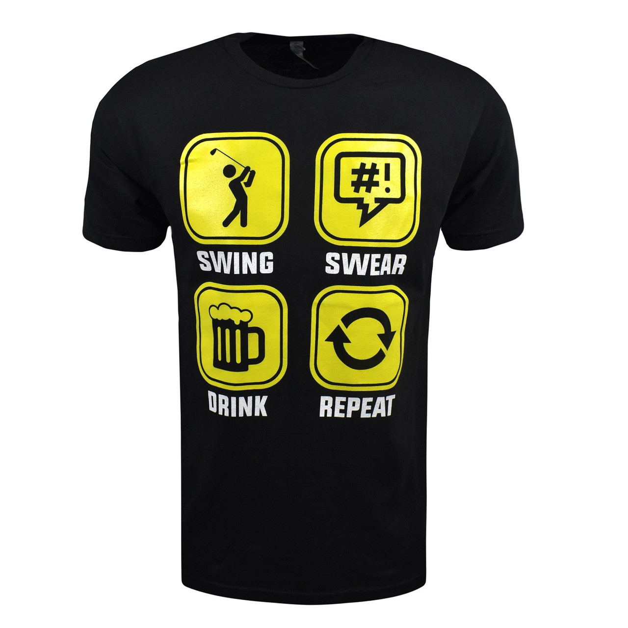 Snake Eyes Golf Swing/Swear/Drink/Repeat T-Shirt | RockBottomGolf.com