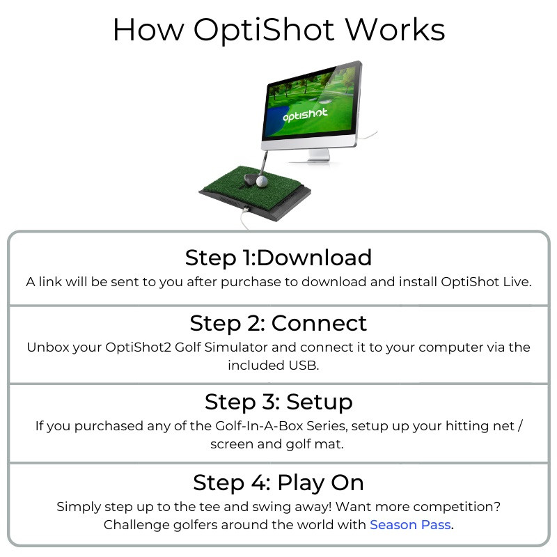 OptiShot Golf OptiShot2 Infrared Golf Simulator [OPEN BOX
