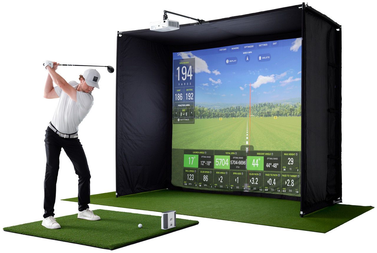 SKYTRAK ゴルフシミュレーター 本体とスタンドセット SkyTrak Golf Studio Enclosure | RockBottomGolf.com