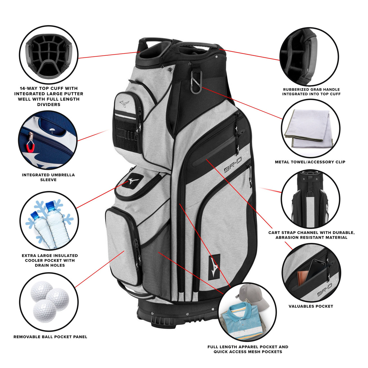 Mizuno Golf BR-D4C Cart Bag | RockBottomGolf.com
