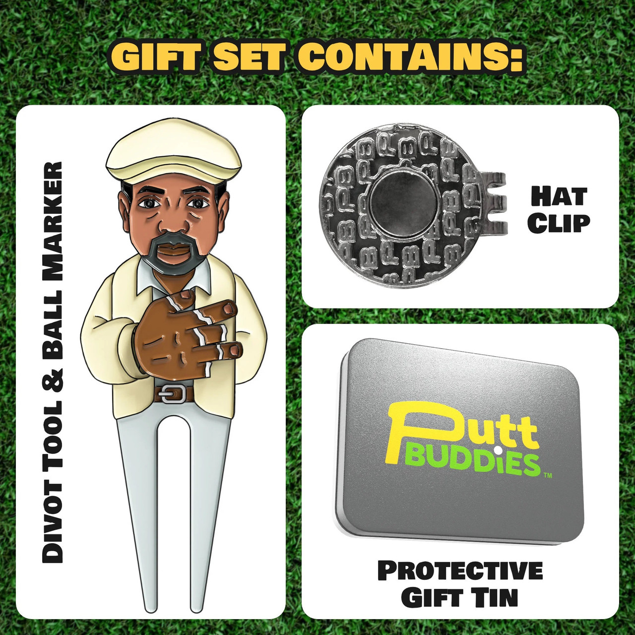 PuttBuddies Golf Golf Coach Divot Tool w/ Wooden Hand Ball Marker