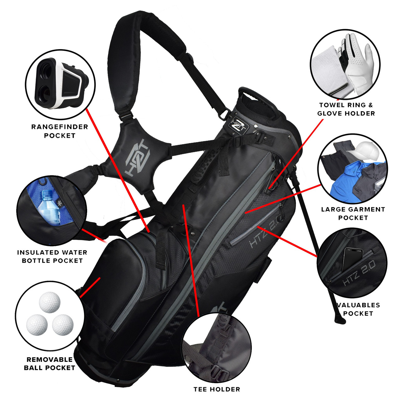 Hot-Z Golf 2.0 Stand Bag | RockBottomGolf.com