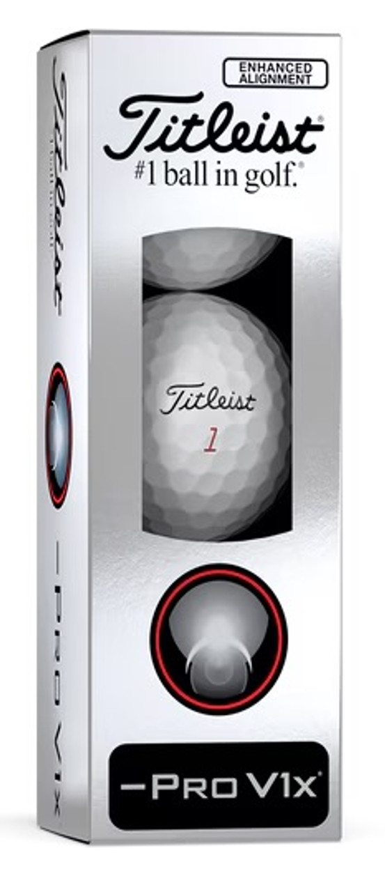 Titleist Pro V1x Left Dash Enhanced Alignment Golf Balls