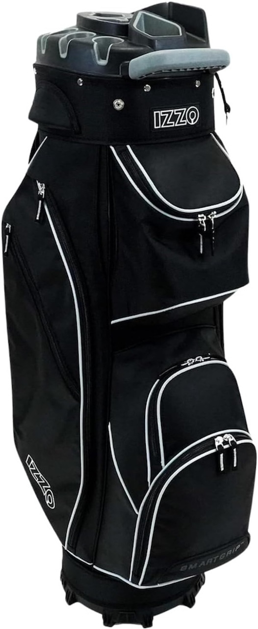 【US商品】IZZO BOLT ゴルフカート ブラック/グリーン Izzo Golf Vault Cart Bag | RockBottomGolf.com