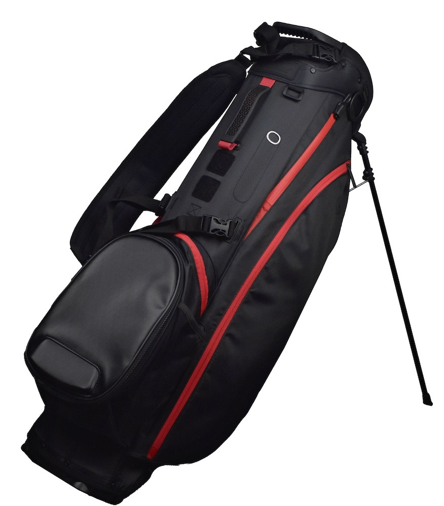 Titleist スタディ ゴルフバッグ ブラック/レッド Titleist Golf Players 4 Plus Less Logo Stand Bag | RockBottomGolf.com