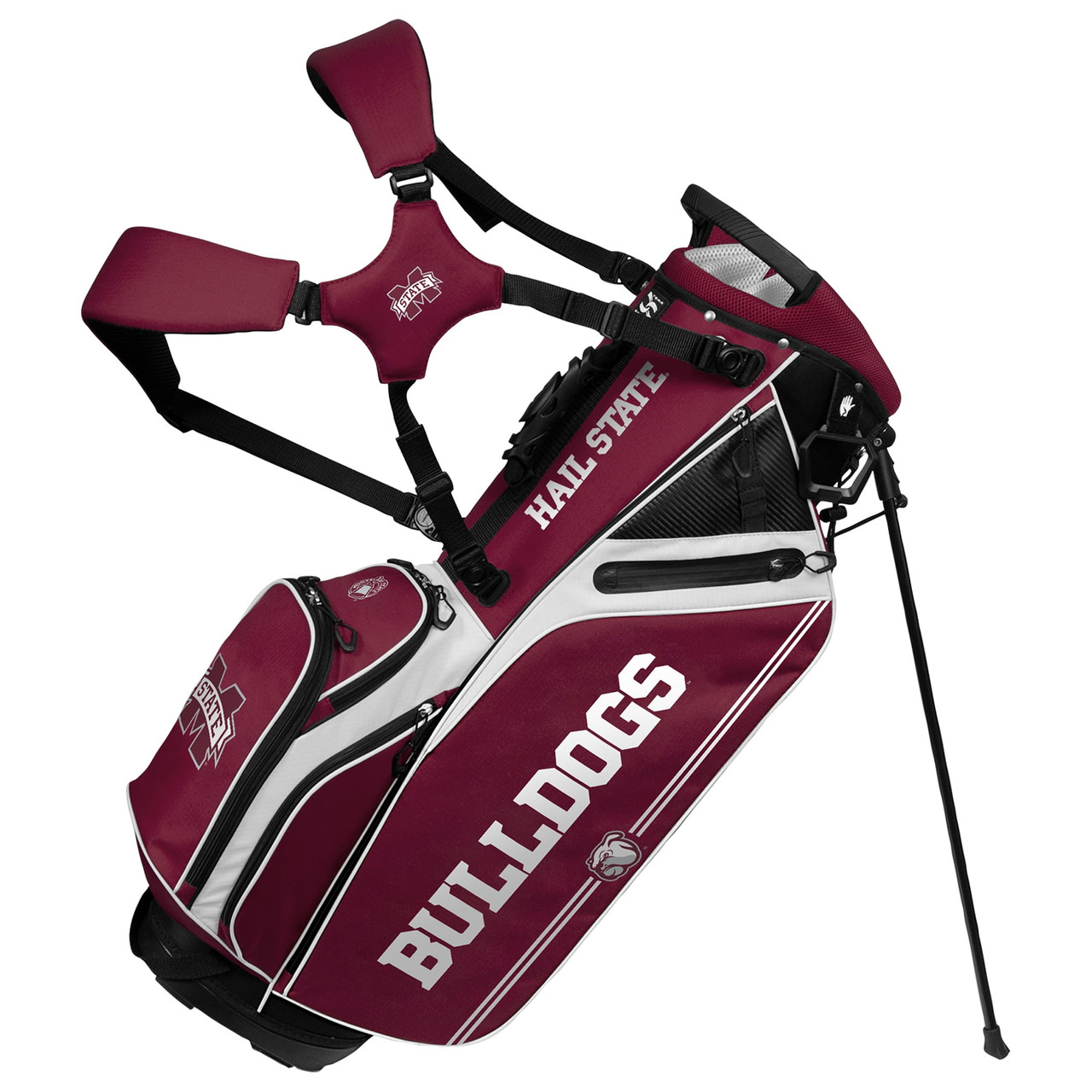 MISSISSIPPI STATE ゴルフ キャディバッグ Team Effort Golf NCAA Caddie Carry Hybrid Bag Mississippi State