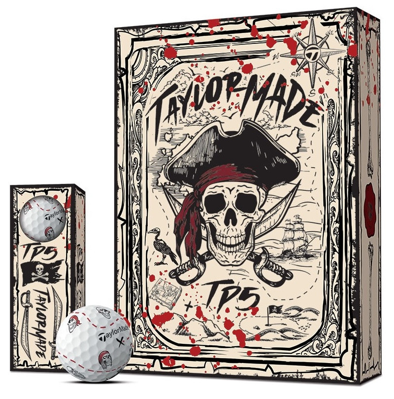 TaylorMade TP5 Pix Hot Shot Pirates Golf Balls | RockBottomGolf.com