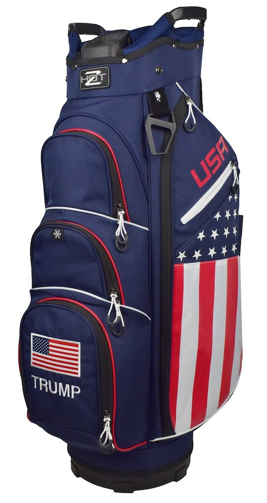 Hot-Z Golf USA Flag TRUMP Cart Bag | RockBottomGolf.com