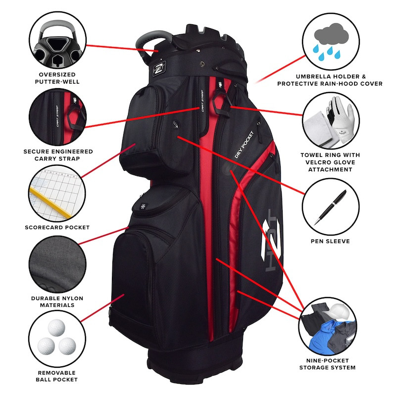 Hot-Z Golf Clutch Organizer Cart Bag | RockBottomGolf.com
