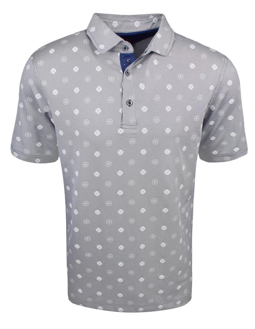 Bobby Jones Golf Performance Jersey Twill Clover Print Polo