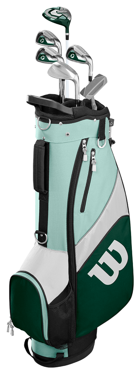 Ladies square two 5 pc golf set plus cart bag