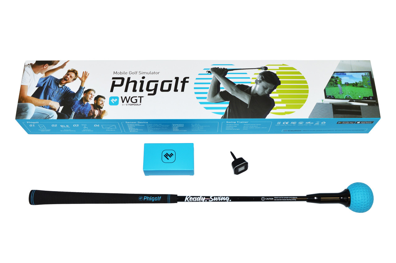 PHIGOLF Smart Home Golf Simulator – Swing Stick Trainer & Analyzer – Mobile  Golf Game Featuring WGT & E6 Connect Apps and Software (iOS & Android  Compatible)