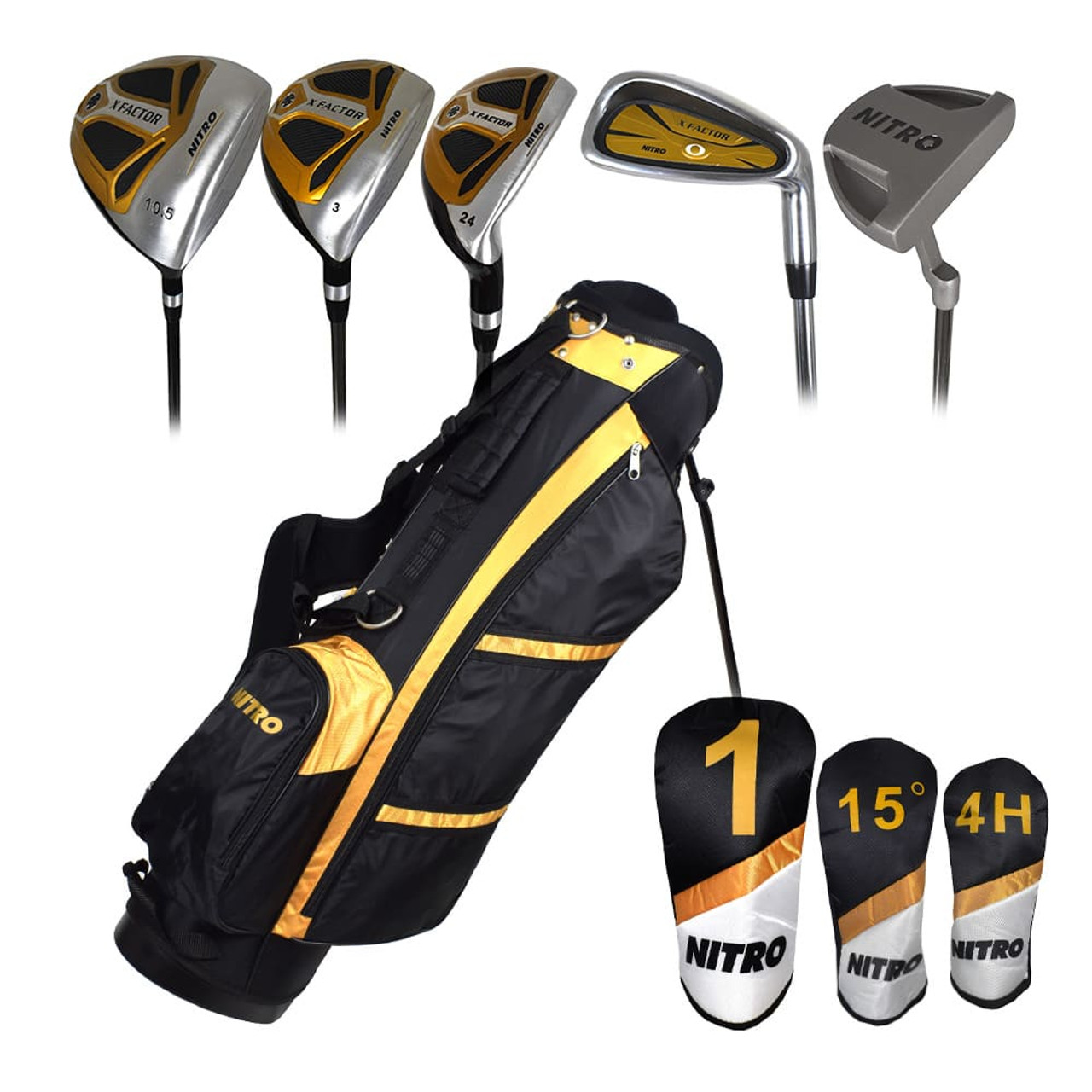 Kit (bag + 11 clubs) right-handed Boston Golf pack complet 9 - Clubs