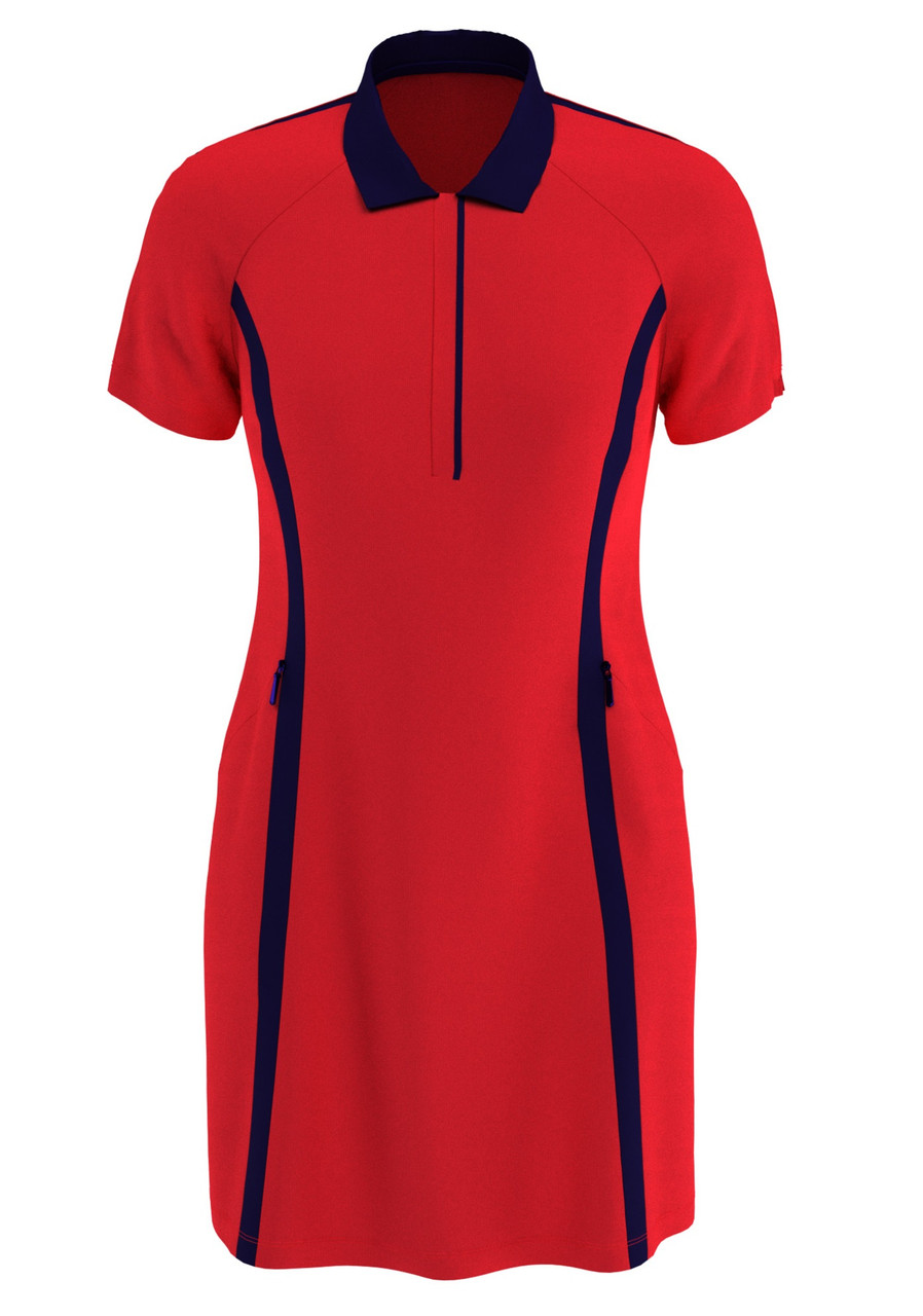 Callaway Women's Short Sleeve Swing Tech Color Block Dress
