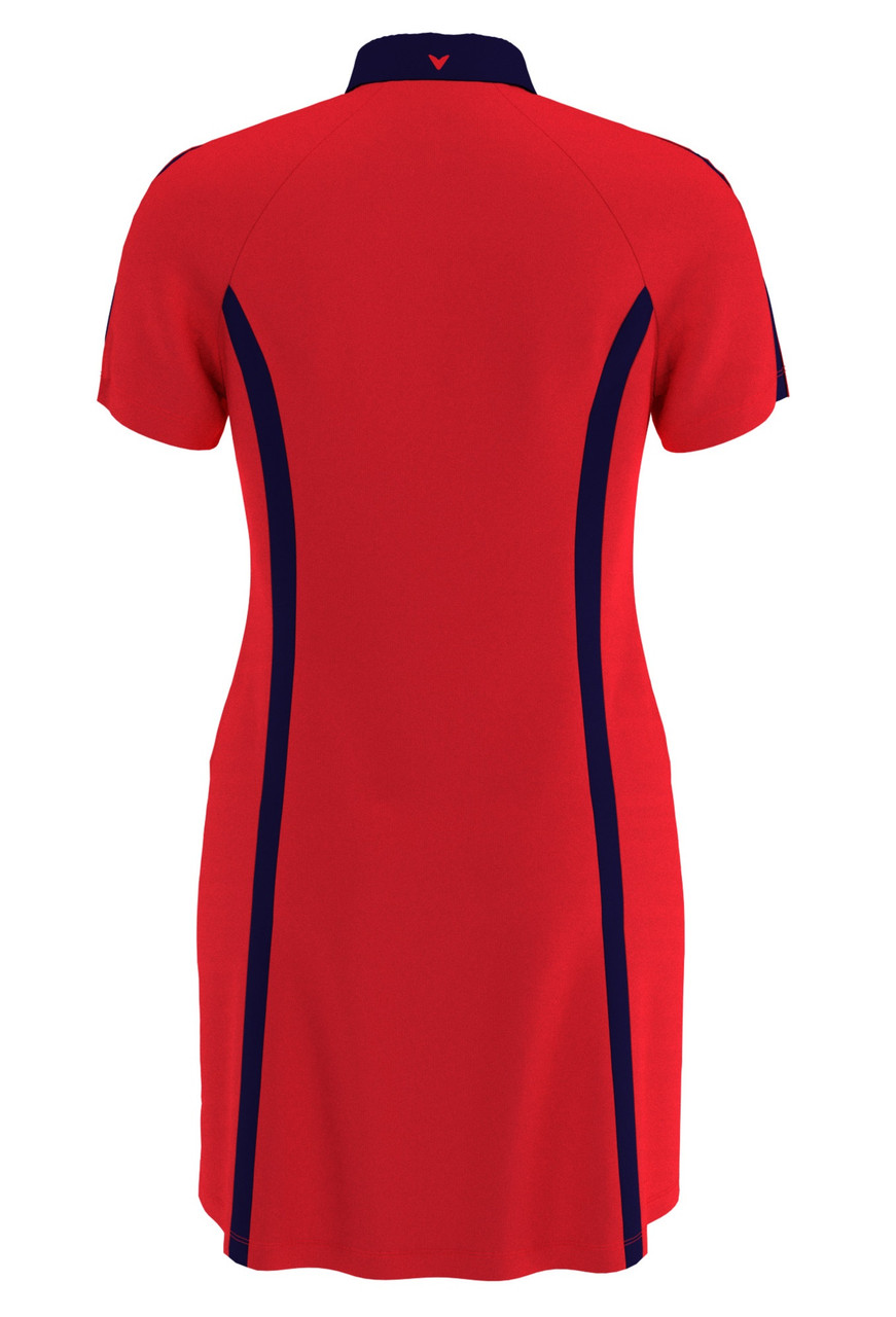 Ladies Callaway Golf Swing Tech Color Block Short Sleeve Dress |  RockBottomGolf.com