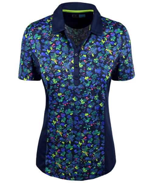 PGA Tour Golf Ladies Floral Print Polo - Image 1