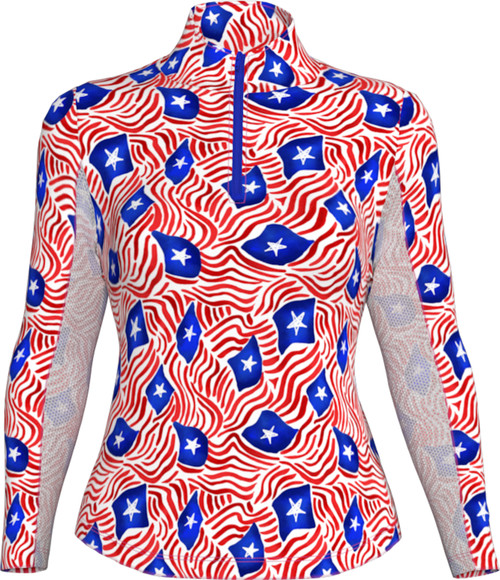 IBKUL Golf Ladies Rylee Long Sleeve Zip Mock - Image 1