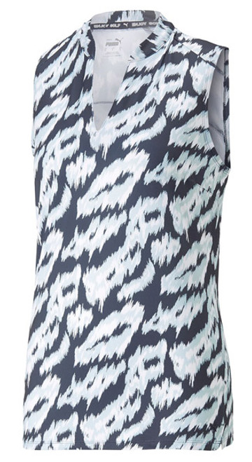 Puma Golf Ladies MATTR Animal Print Sleeveless Polo - Image 1