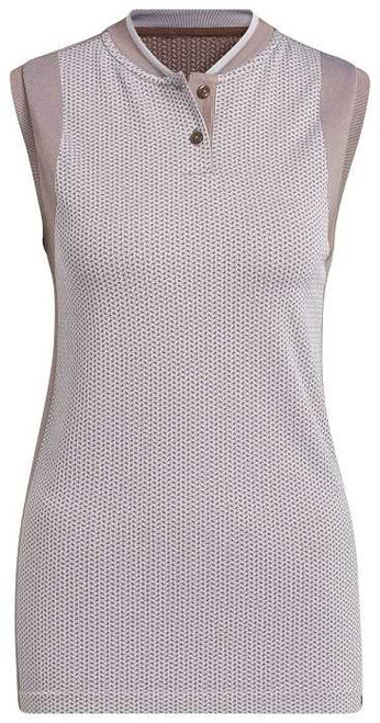 Adidas Golf Ladies Ultimate365 Tour Sleeveless Primeknit Polo - Image 1