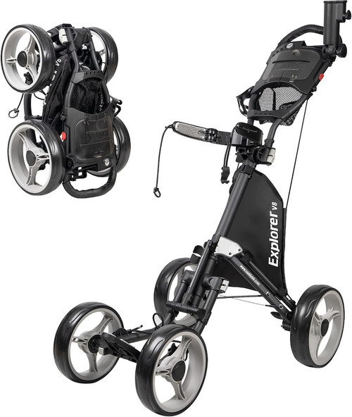 CaddyTek Golf Explorer V8 SuperLite Deluxe Push Cart - Image 1