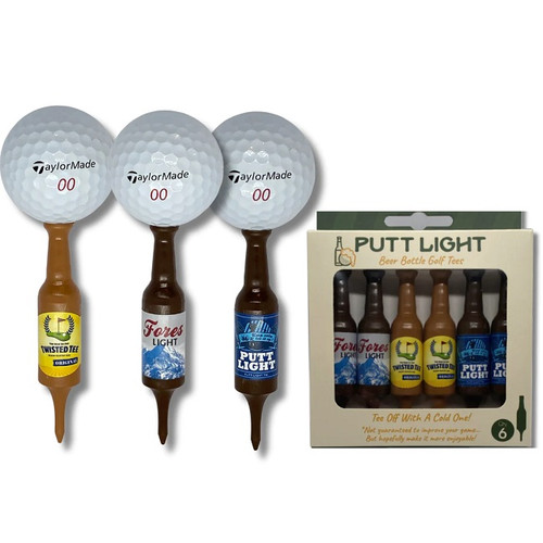 Putt Light Golf Beer Bottle Golf Tee (Variety Pack #1) - Image 1