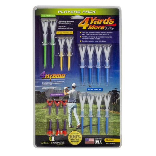 4 Yards More Golf Players Pack Tees 18 Count - Image 1