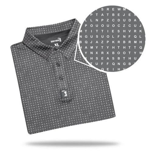 Bogey Bros Golf Word Search Polo - Image 1