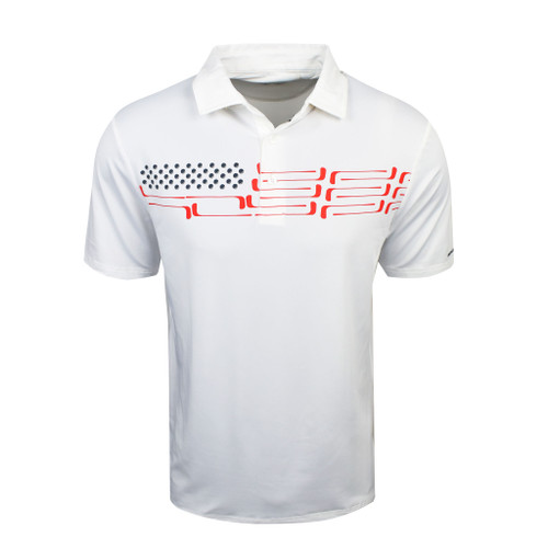 Snake Eyes Golf Club Flag Chest Stripe Polo - Image 1